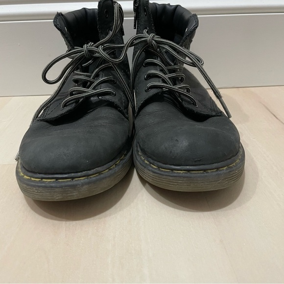 Dr. Martens Kids Boots Padley Black Size 3 Youth Zipper Lace Up Leather - Picture 5 of 15